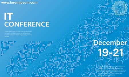 Conference design template. Business background. Colorful elements. Announcement conference. Abstract cover design. Vector illustration.のイラスト素材