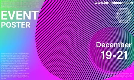 Event poster. Business background. Colorful elements. Announcement conference. Abstract cover design. Vector illustration.のイラスト素材