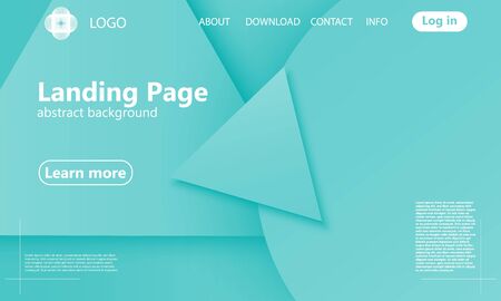 Cover design. Landing page. Geometric background. Minimal abstract cover design. Creative colorful wallpaper. Trendy gradient poster. Vector illustration.のイラスト素材