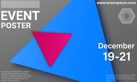 Event poster. Business background. Colorful elements. Announcement conference. Abstract cover design. Vector illustration.のイラスト素材