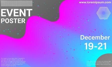 Event poster. Business background. Colorful elements. Announcement conference. Abstract cover design. Vector illustration.のイラスト素材