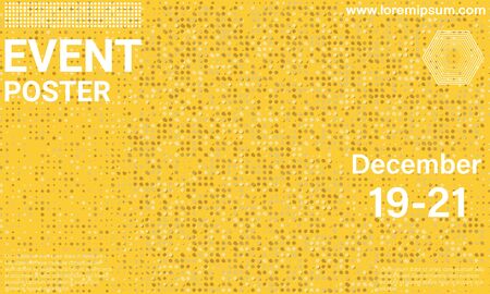 Event poster. Gold Music waves. Abstract cover design. Neon Golden elements. Vector illustration.のイラスト素材
