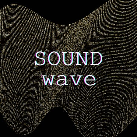 Music waves. Neon poster. Big data. Futuristic Visualization. 3d wave. Virtual flow. Digital sound. Vector illustration. Abstract colorful neon poster.のイラスト素材