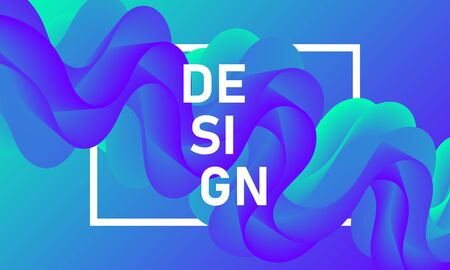 Abstract background. Fluid color shape. Futuristic design poster. Trendy abstract cover. Colorful gradient. Vector.のイラスト素材