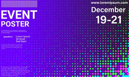Event poster. Business background. Colorful elements. Announcement conference. Abstract cover design. Vector illustration.のイラスト素材