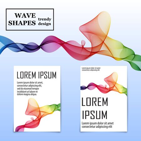 Cover set abstract design. Liquid wave background. Flow shapes vector.のイラスト素材