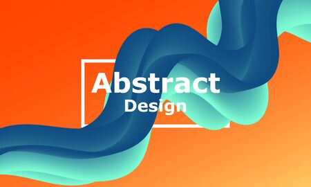 Fluid flow. Trendy color shape. Abstract background. Futuristic design poster. Colorful gradient cover. Vector.のイラスト素材