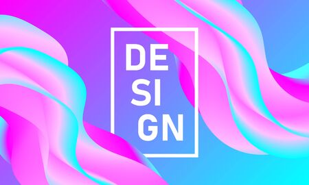 Abstract background. Fluid color shape. Futuristic design poster. Trendy abstract cover. Colorful gradient. Vector.のイラスト素材