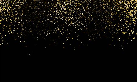 Gold glitter texture. Golden abstract particles. Sparkle glitter background. Vector illustration. Golden confetti.のイラスト素材