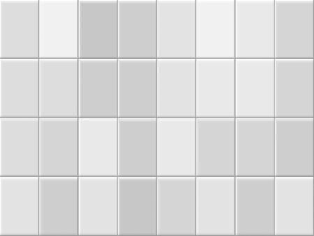 Tile background. Abstract block pattern. Brick texture. Square tiles. White, grey colors. Flat gray background.のイラスト素材