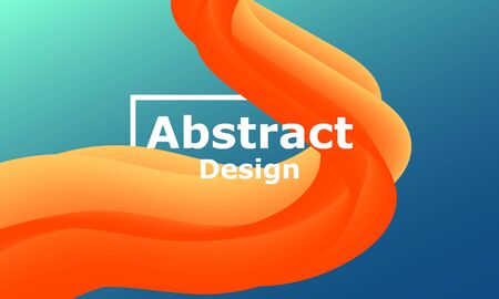 Fluid flow. Trendy color shape. Abstract background. Futuristic design poster. Colorful gradient cover. Vector.のイラスト素材