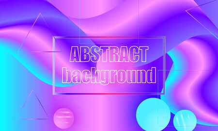 Landing page. Flow shape. Fluid background. Trendy abstract cover. Futuristic design poster. Colorful gradient. Vector.のイラスト素材