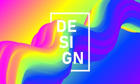 Abstract background. Fluid color shape. Futuristic design poster. Trendy abstract cover. Colorful gradient. Vector.のイラスト素材