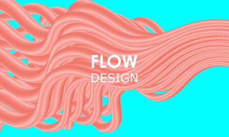Coral background. Vector illustration. Coral color gradient. Fluid flow pattern.のイラスト素材