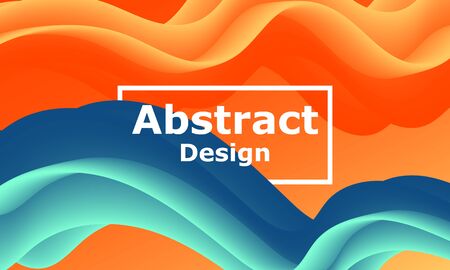 Fluid flow. Trendy color shape. Abstract background. Futuristic design poster. Colorful gradient cover. Vector.のイラスト素材