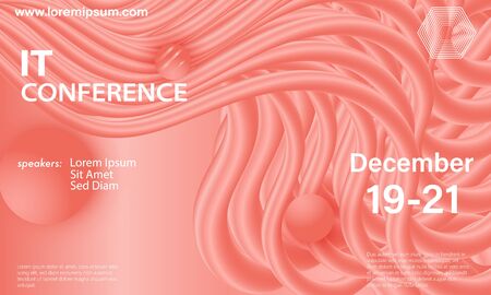 Coral background. Vector illustration. Coral color gradient. Fluid flow pattern.のイラスト素材