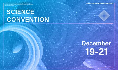 Conference design template. Science convention. Business background. Colorful elements. Announcement conference. Abstract cover design. Vector illustration.のイラスト素材