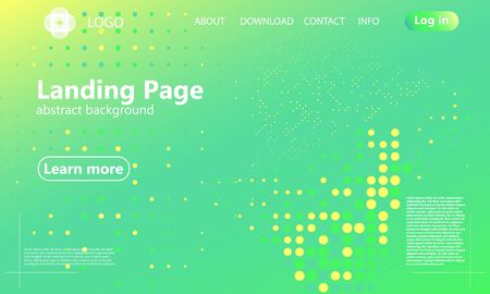 Green background. Abstract vector. Website landing page. Minimal abstract cover design. Creative colorful wallpaper. Trendy gradient poster. Vector illustration.のイラスト素材
