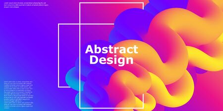 Fluid Colors. Liquid Shape. Ink Splash. Colorful Cloud. Flow Wave. Modern Poster. Color Background. Vectorのイラスト素材