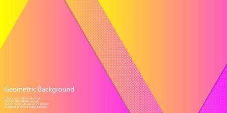 Geometric background. Minimal abstract cover design. Creative colorful wallpaper. Trendy gradient poster. Vector illustration.のイラスト素材