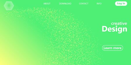 Green abstract background. Website landing page. Minimal cover design. Creative colorful wallpaper. Trendy gradient poster. Vector illustration.のイラスト素材