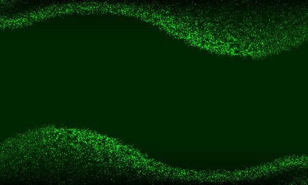Dynamic particles. Digital flow. Smoke wave. Technology banner. Glowing dots. Vector Illustration.のイラスト素材