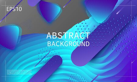 Dynamic shapes. 3D background. Modern design. Minimal poster. Vector illustration.のイラスト素材