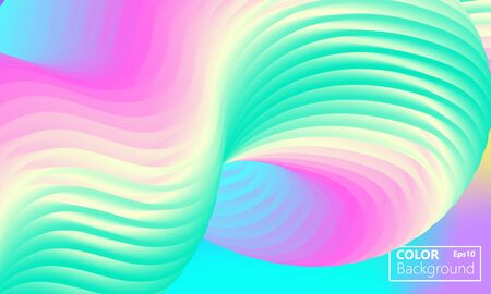Abstract Vector. Fluid shapes composition. Wavy abstract cover design. Creative colorful wallpaper. Trendy gradient poster. Vector illustration.のイラスト素材