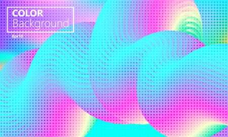 Abstract Vector. Fluid shapes composition. Wavy abstract cover design. Creative colorful wallpaper. Trendy gradient poster. Vector illustration.のイラスト素材