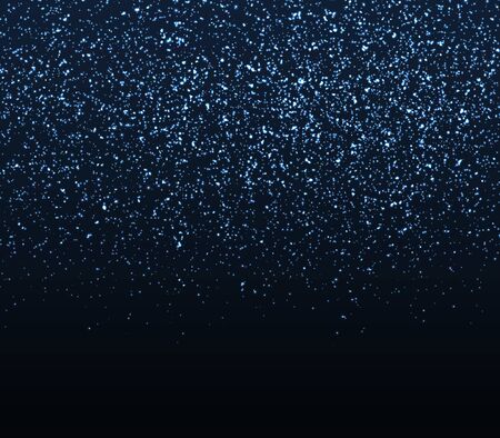 Glitter texture. Falling abstract particles. Shining blue confetti. Sparkle glitter background. Vector illustration. Blue falling lights.のイラスト素材