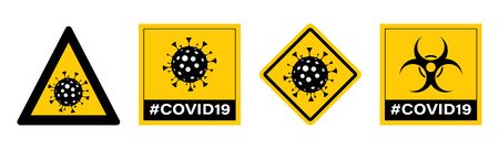 Sign Stop Virus. Vector Illustration. Stop Covid-19 Sign. Coronavirus 2019-nCoV. Epidemic Virus...