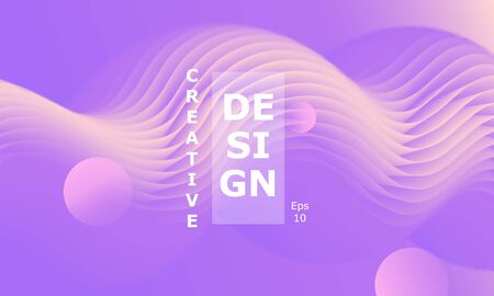 Design Backgrounds Element. Fluid Flow. Liquid Color. Fluid Background. Creative Colorful Wallpaper. Trendy Gradient Poster. Abstract Fluid Pattern. Minimal Abstract Cover Design. Vector Illustration.のイラスト素材
