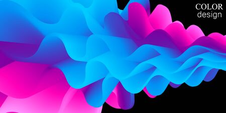 Fluid Flow. Liquid Color. Fluid Background. Colorful Futuristic Poster. Abstract Flow. Vibrant Color. Trendy Poster. Colorful Gradient. Ink In Water. 3d Wave. Fluid Colors. Liquid Shape. Flow Wave.のイラスト素材