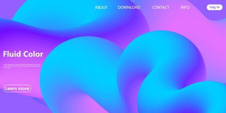Fluid Flow. Liquid Color. Fluid Background. Colorful Futuristic Poster. Abstract Flow. Vibrant Color. Trendy Poster. Colorful Gradient. Ink Liquid. 3d Wave. Fluid Colors. Vibrant Design. Flow Wave.のイラスト素材