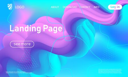 3d Poster. Liquid Color. Fluid Background. Colorful Futuristic Design. Abstract Flow. Vibrant Color. Trendy Poster. Colorful Gradient. Ink Liquid. 3d Wave. Fluid Colors. Vibrant Design. Flow Wave.のイラスト素材