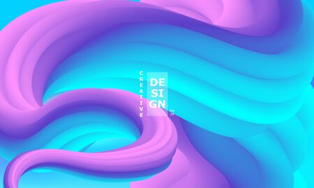 Vibrant Design. Liquid Color. Fluid Background. Colorful Futuristic Poster. Abstract Flow. Vibrant Color. Trendy Poster. Colorful Gradient. Ink Liquid. 3d Wave. Fluid Colors. Flow Wave.のイラスト素材