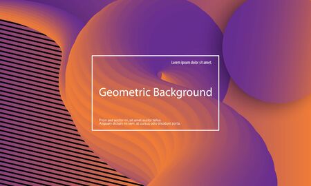 Fluid shape. Abstract flow. Trendy poster. Colorful futuristic gradient. Geometric background. 3d fluid banner.のイラスト素材