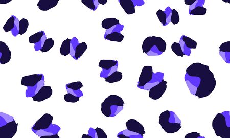 Leopard Print Design. Purple Color. Animal Pattern. Leopard Print Seamless. Panther Skin. Retro Seamless Pattern. Spotted Fur Texture. Animal Print Leopard. Vector Illustration.のイラスト素材