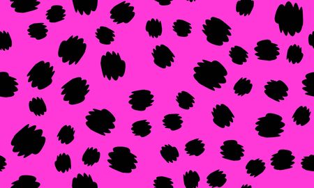 Leopard Print Design. Pink Color. Animal Pattern. Leopard Print Seamless. Panther Skin. Retro Seamless Pattern. Spotted Fur Texture. Animal Print Leopard. Vector Illustration.のイラスト素材
