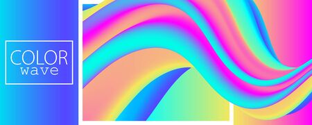 Fluid Poster. 3d Wave. Liquid Color. Fluid Background. Color Design. Abstract Flow. Vibrant Color. 3d Poster. Colorful Gradient. Ink Liquid. Fluid Colors. Vibrant Design. Flow Wave.のイラスト素材