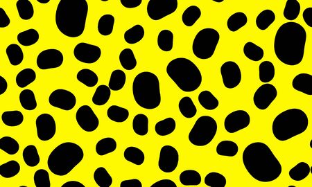 Leopard Print Design. Yellow Color. Animal Pattern. Leopard Print Seamless. Panther Skin. Retro Seamless Pattern. Spotted Fur Texture. Animal Print Leopard. Vector Illustration.のイラスト素材