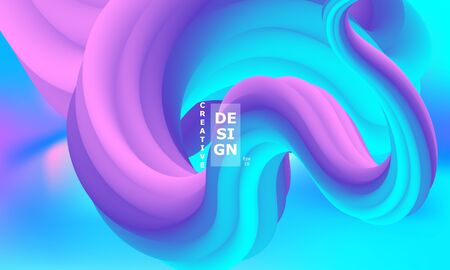3d Poster. Liquid Color. Fluid Background. Colorful Futuristic Design. Abstract Flow. Vibrant Color. Trendy Poster. Colorful Gradient. Ink Liquid. 3d Wave. Fluid Colors. Vibrant Design. Flow Wave.のイラスト素材