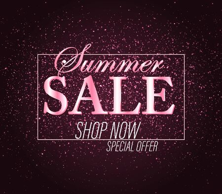 Sale Background. Gold Glitter Banner. Shine Backdrop. Sale Sign. Shining Confetti. Glittering Particles. Black Friday Sale. Sparkle Background. Vector.のイラスト素材