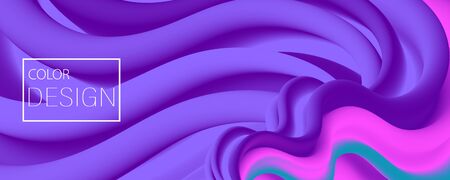 Vibrant Design. Liquid Color. Fluid Background. Colorful Futuristic Poster. Abstract Flow. Vibrant Color. Trendy Poster. Colorful Gradient. Ink Liquid. 3d Wave. Fluid Colors. Flow Wave.のイラスト素材
