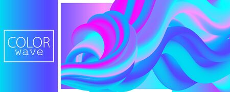 Fluid Poster. 3d Wave. Liquid Color. Fluid Background. Color Design. Abstract Flow. Vibrant Color. 3d Poster. Colorful Gradient. Ink Liquid. Fluid Colors. Vibrant Design. Flow Wave.のイラスト素材