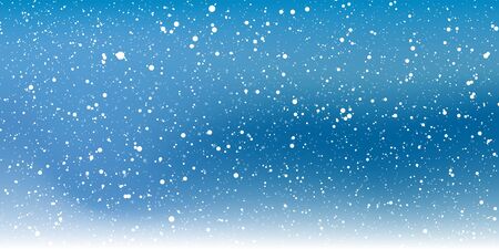 Snow Night. White Snowflakes On Dark Sky. Vector Illustration. Falling Snow Background.のイラスト素材