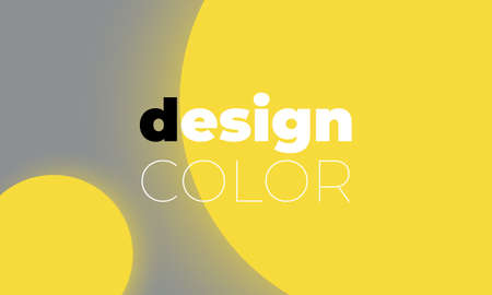 Yellow and gray geometric shapes. Minimal abstract cover design. Trendy colors poster.のイラスト素材