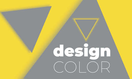 Geometric background. Yellow and gray geometric shapes. Minimal abstract cover design.のイラスト素材