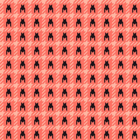Houndstooth seamless pattern. Tartan tweed print. Vector illustration