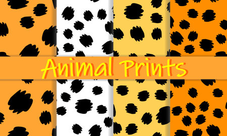 Leopard print design. Animal skin pattern. Vector illustration.のイラスト素材